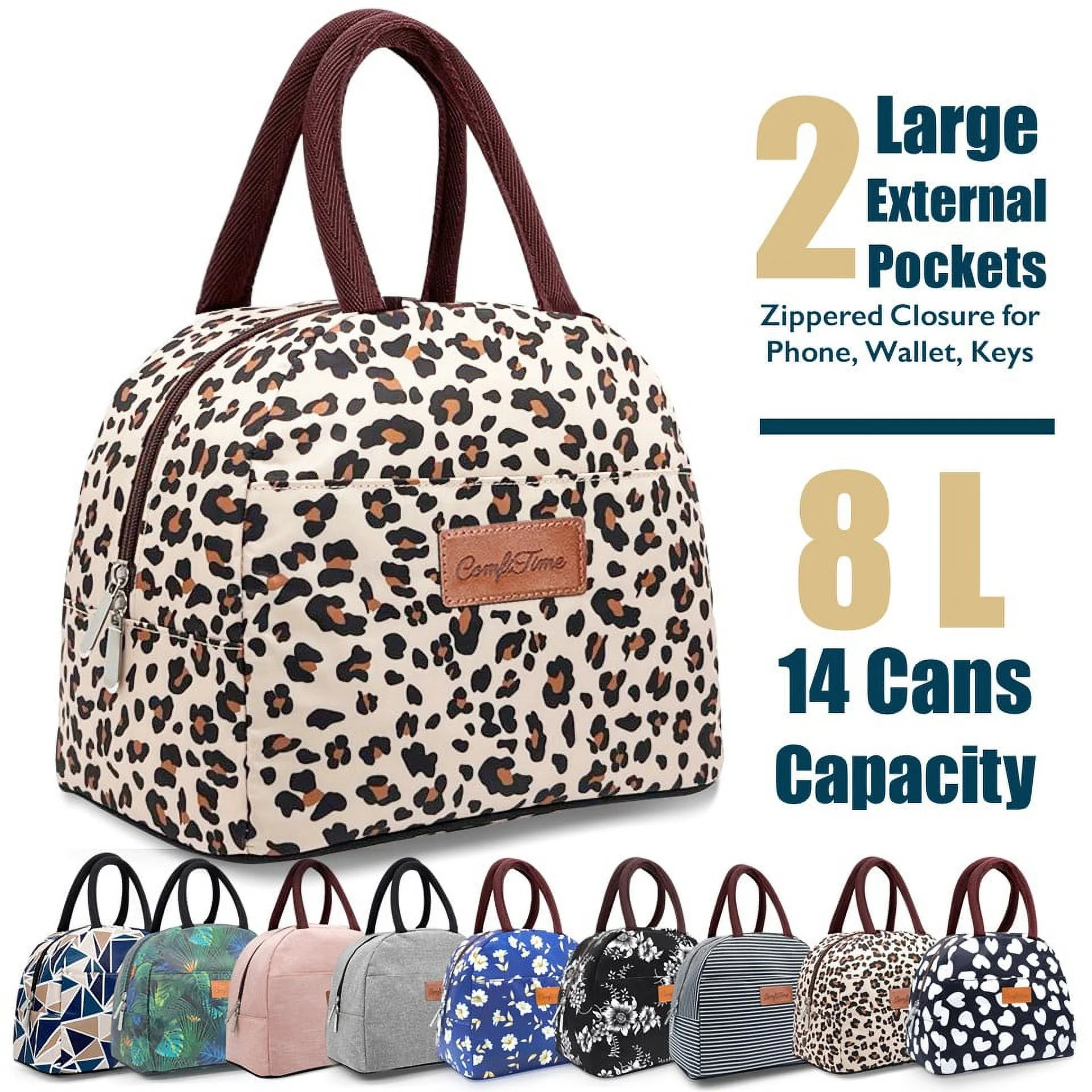 ComfiTime Lunch Bag - Insulated Lunch Box for Women, 8L or 14 Cans Large Capacity Cooler Bag for ... | Walmart (US)