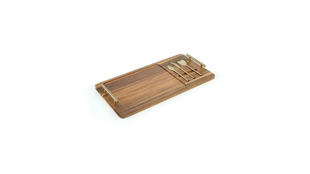 Better Homes & Gardens, Acacia Board with Cheese Tools, 22 W x 11.22 D x 1.96 H in, Kitchen | Walmart (US)