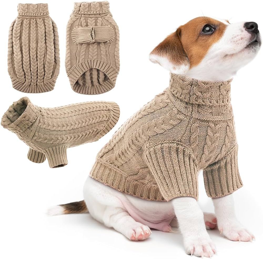 EMUST Pet Sweater, Cute Dog Sweaters for Medium Dogs with Diamond Pattern, Warm Dog Sweater for C... | Amazon (US)