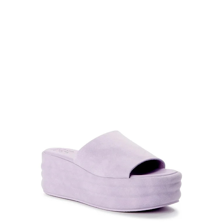 No Boundaries Women's Flatform Wedge Sandals | Walmart (US)