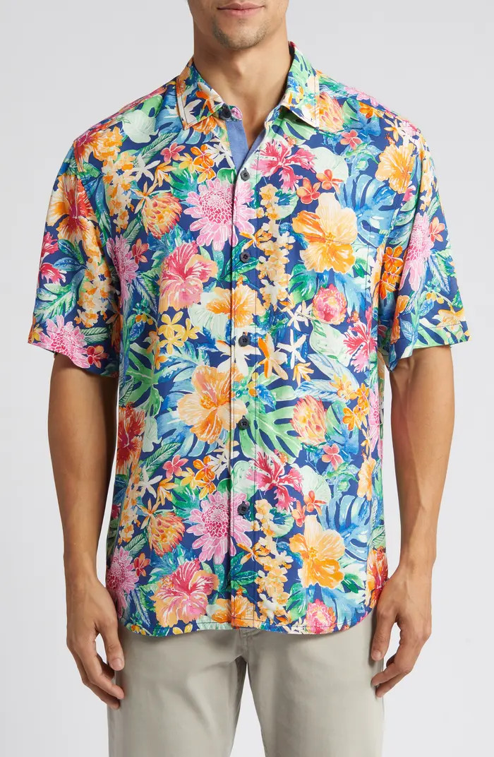 Veracruz Cay Floral Short Sleeve Button-Up Shirt | Nordstrom