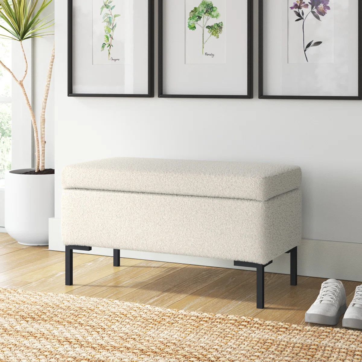 Briony Upholstered Flip Top Storage Bench | Wayfair North America