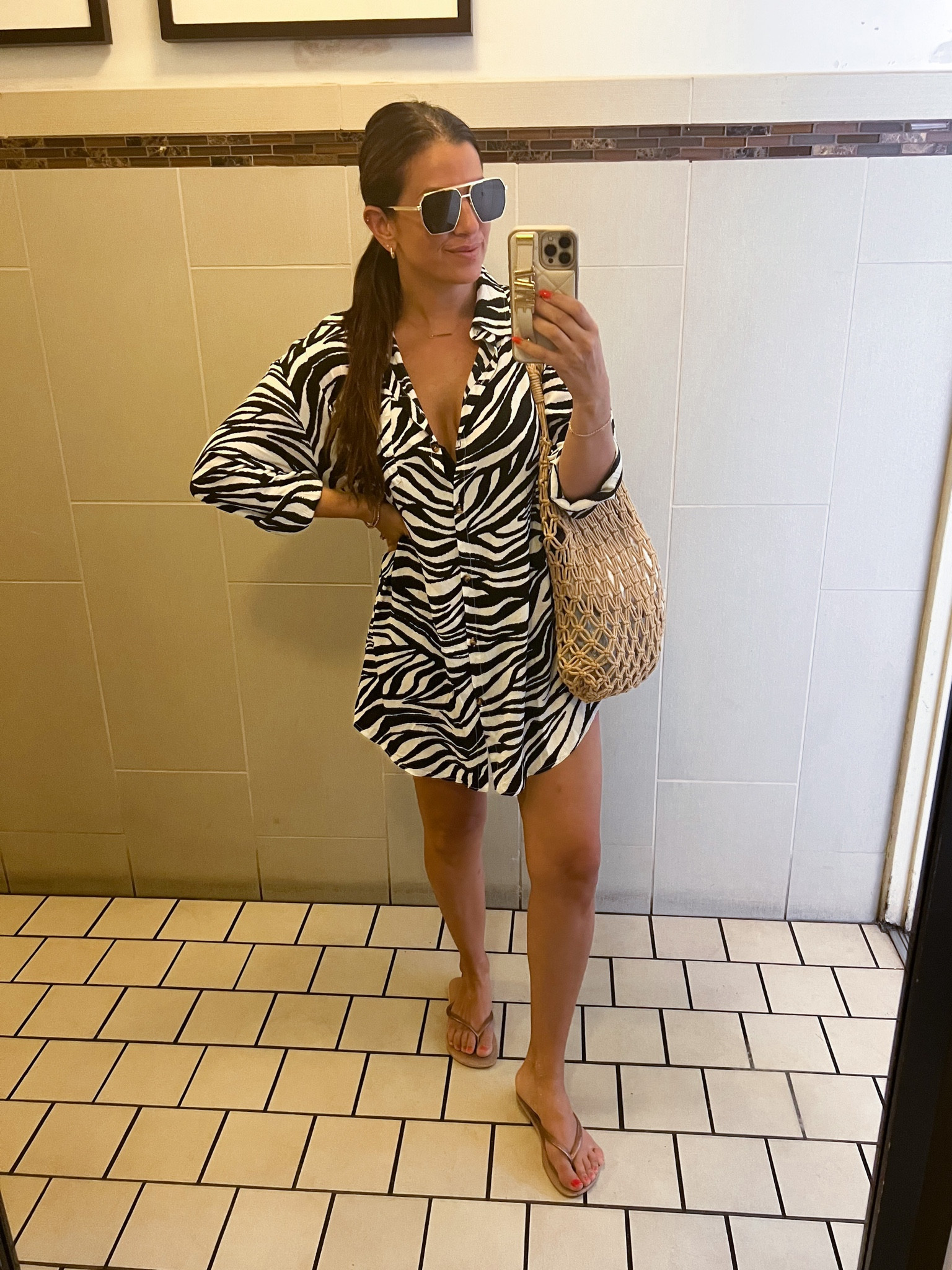 Zebra button down shirt, doubles as a swimsuit coverup!! Love the material and length. Such a great Amazon fashion find!! 

#LTKstyletip #LTKswim #LTKtravel