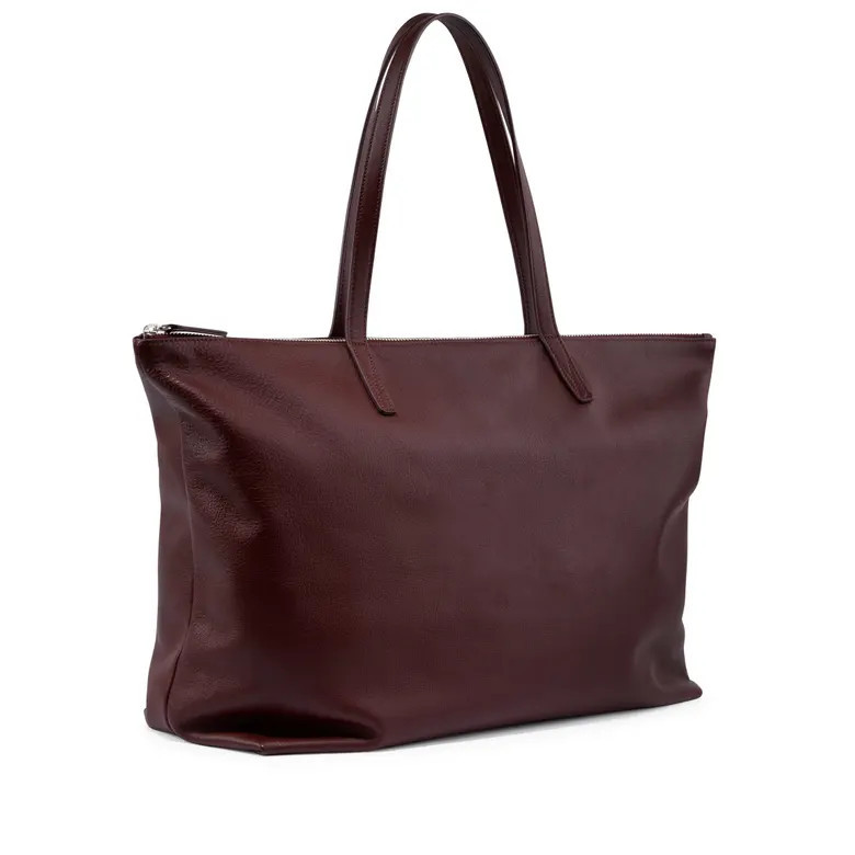Aleena Soft Zippered Tote | Full grain leather Black Onyx | Leatherology