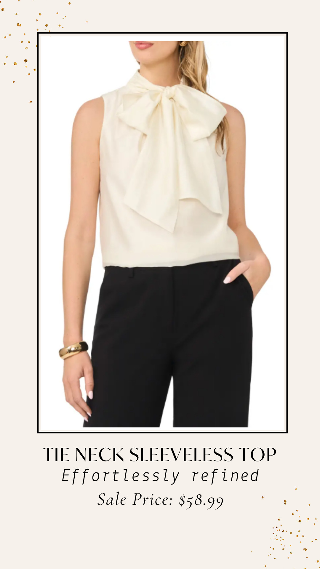 Elevate your everyday style with this Tie Neck Sleeveless Top 🤍✨—featured in the Nordstrom Anniversary Sale! With its polished silhouette and feminine tie-neck detail, this versatile top is perfect for workdays, weekend outings, or dressing up your favorite jeans and trousers 💕 Easy to style and effortlessly chic, it's a wardrobe staple you'll wear season after season. Grab yours before it's gone! 🛍️

#NordstromAnniversarySale #NordstromSale #TieNeckTop #SleevelessTop #FashionFinds #EverydayStyle #WardrobeEssentials #OOTD #WorkwearStyle #CasualChic #StyleInspo #FashionDeals #LTKFashion #LTKFinds #MustHaveFinds #BestSellers #SaleAlert #ShoppingDeals #LimitedTimeDeals #ShopTheSale #DealHunter #NordstromFinds #ClosetRefresh #TimelessStyle #EverydayFashion 

 