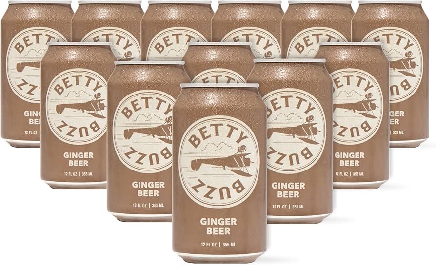 Betty Buzz Ginger Beer, Premium Sparkling Soda by Blake Lively (12 pack Cans) | Natural Flavors &... | Amazon (US)