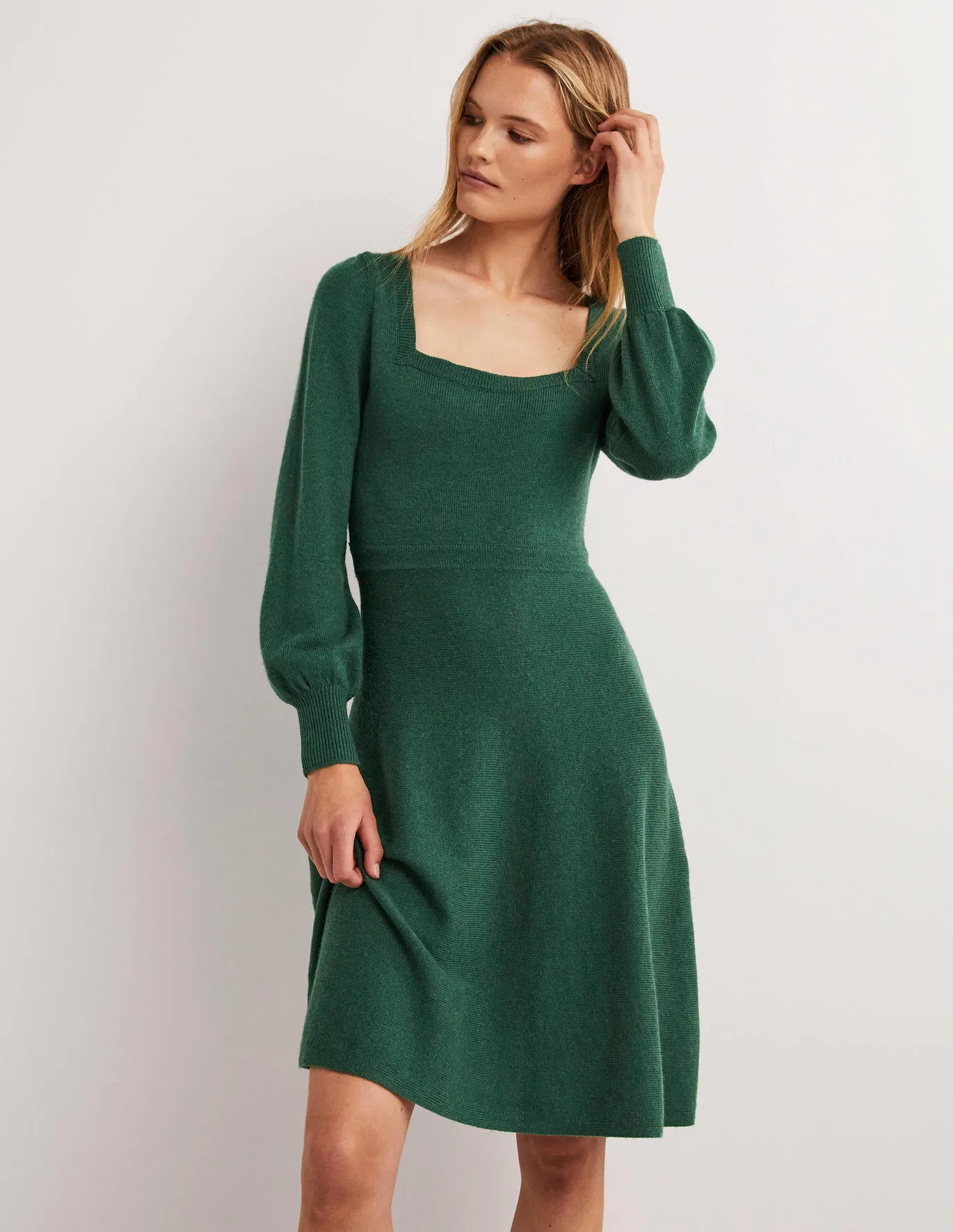 Square Neck Knitted Dress | Boden (US)