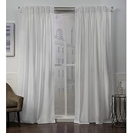 Exclusive Home Curtains Velvet PP Panel Pair, 96" Length, Soft Grey | Amazon (US)