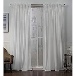 Exclusive Home Curtains Velvet PP Panel Pair, 96" Length, Soft Grey | Amazon (US)