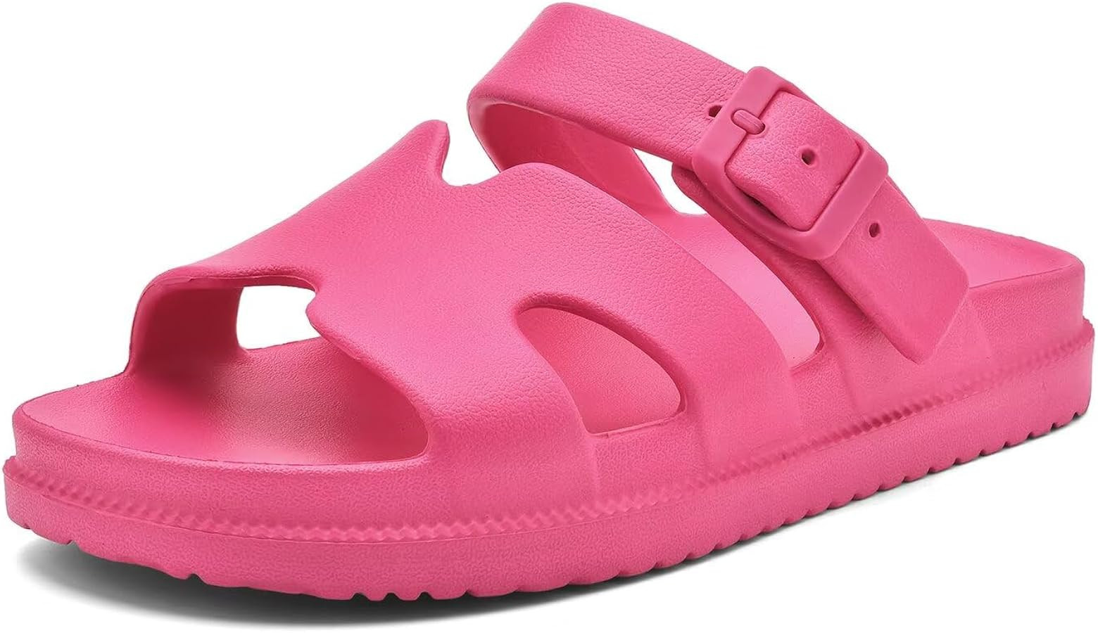 Women's Flat Sandals with Arch Support, Summer Beach Slides Adjustable Buckle, Comfort Lightweigh... | Amazon (US)