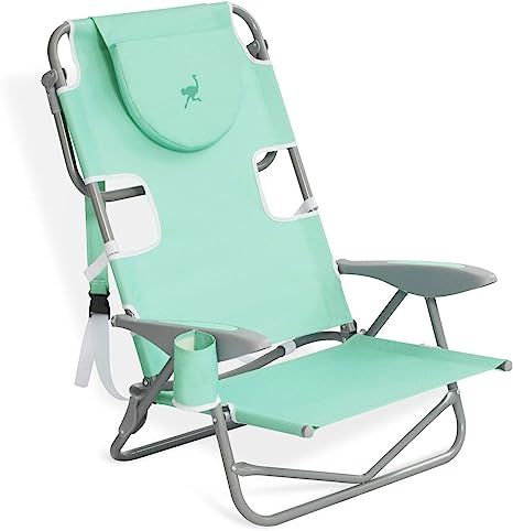 Ostrich Lightweight Portable Outdoor On Your Back Folding Reclining Chair for Lawn Beach Camping ... | Amazon (US)