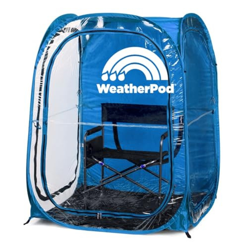 WeatherPod® The Original Shark Tank MyPod™ 1-2 Person Pop-Up Pod - Stay Warm, Dry, and Out of The Sun - Weather Pod for Sports, Rain, or Wind (Royal Blue, 46" L x 46" W x 59" H) | Amazon (US)