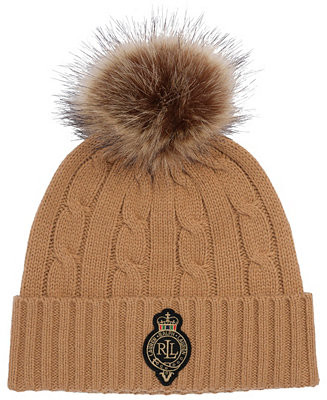 Cable Crest Patch Hat | Macy's