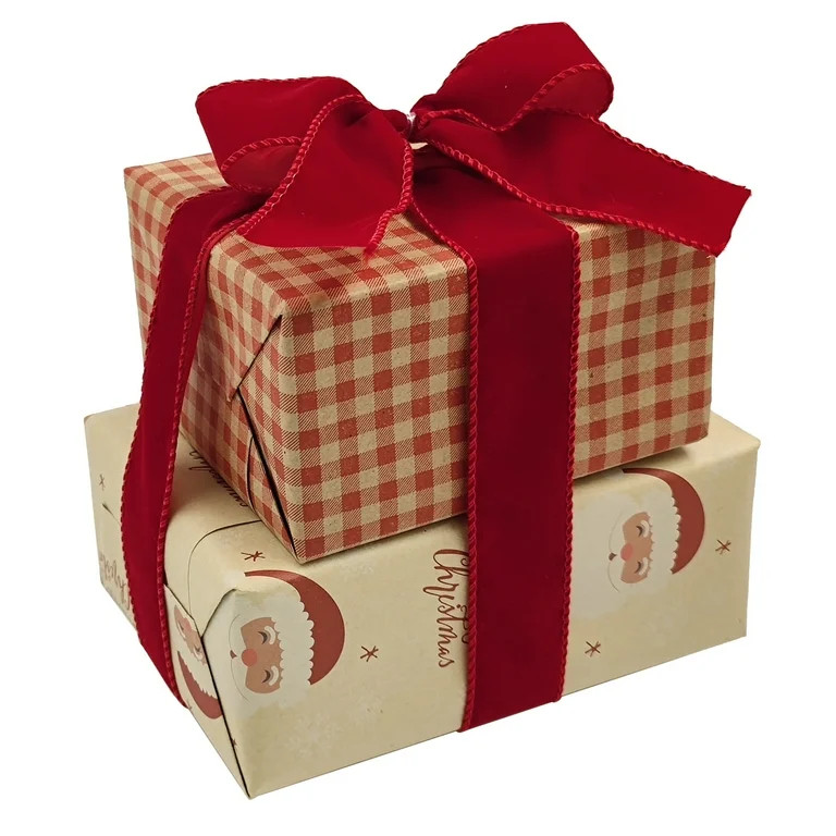 Red Velvet Wired Christmas Ribbon, 1.5" x 15', by Holiday Time | Walmart (US)