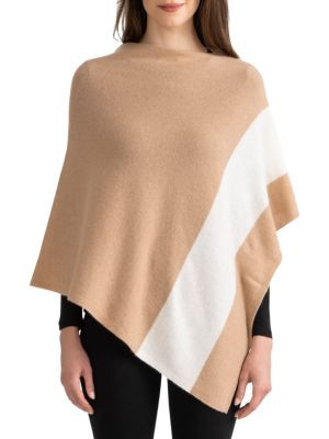 ​Colorblock Asymmetrical Cashmere Poncho | Saks Fifth Avenue OFF 5TH