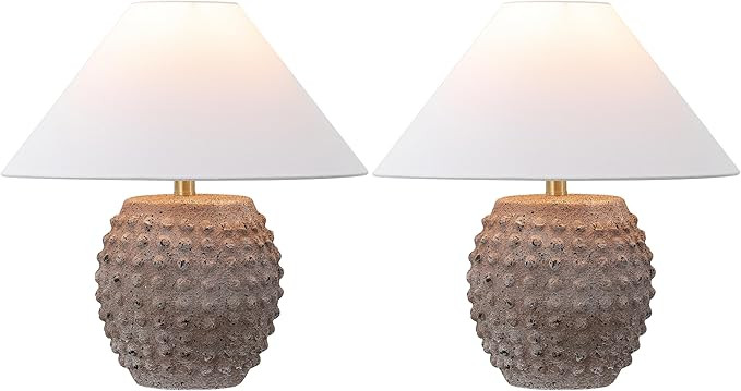 JONATHAN Y JYL5601C-SET2 Effie 18.25" Minimalist Scandinavian Ceramic/Iron Hobnail LED Table Lamp... | Amazon (US)
