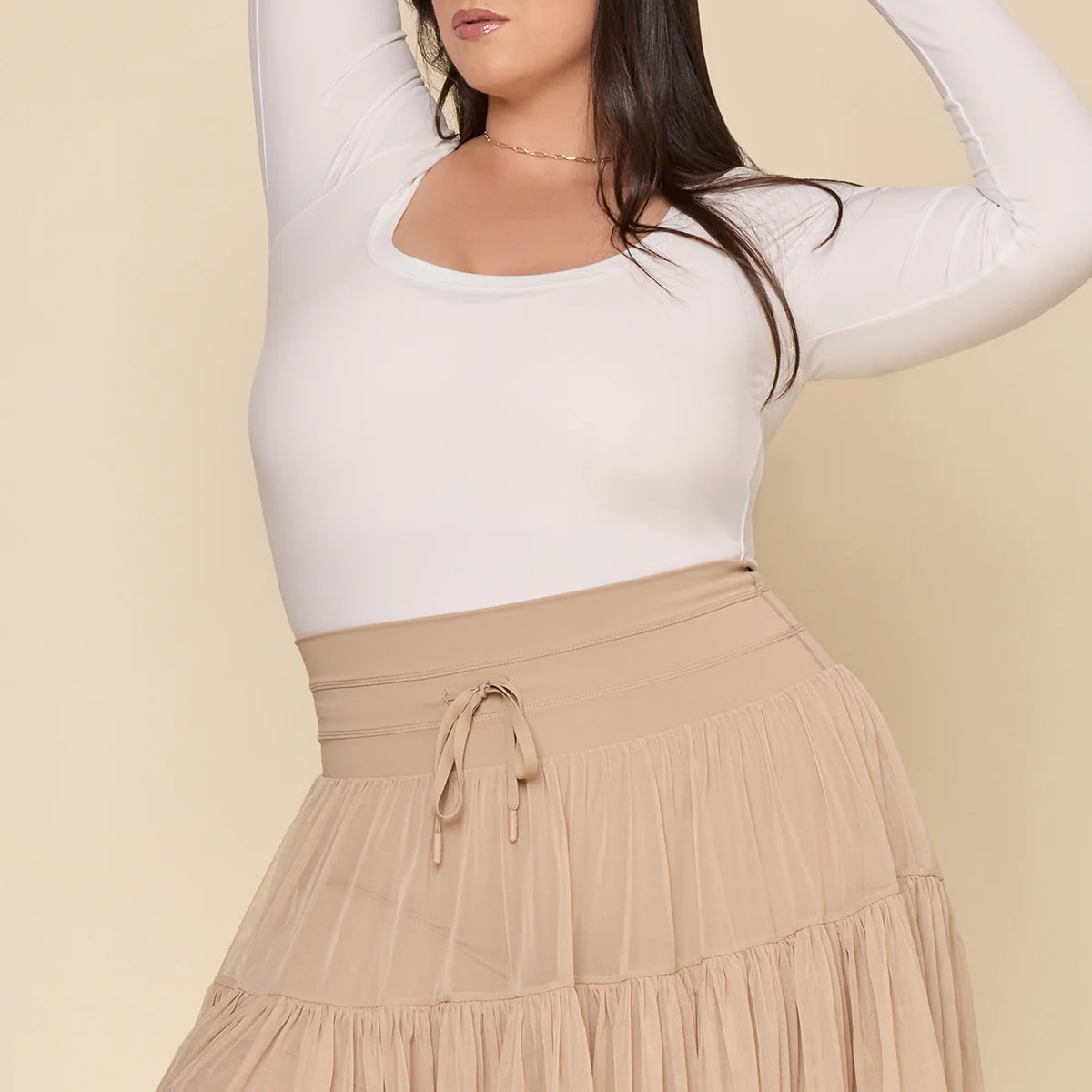 Pirouette Skort - Café au Lait | POPFLEX