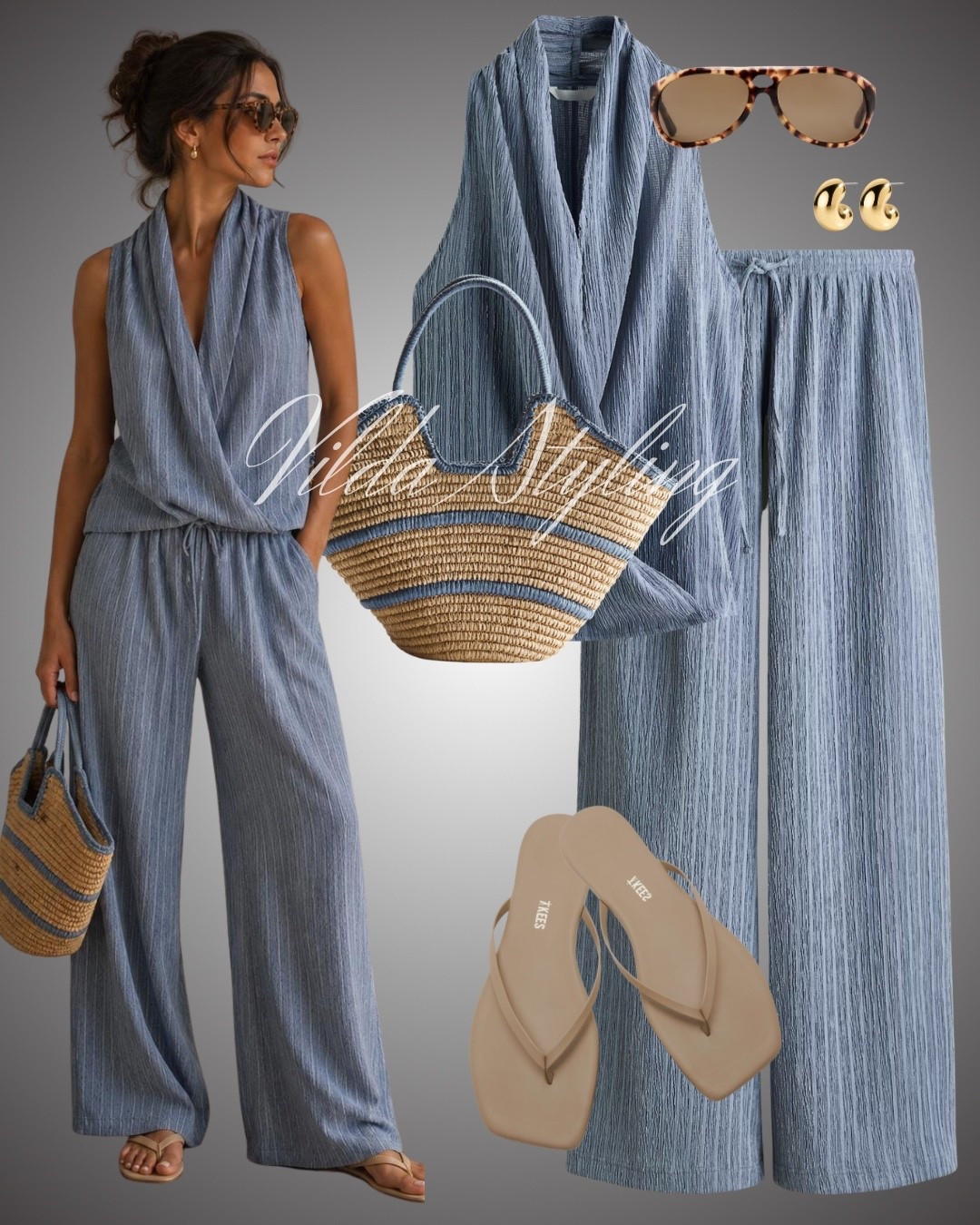 Effortless elegance in the perfect blue set. 💙✨

This lightweight matching set is the definition of easy summer dressing. Styled with woven accessories, neutral flip-flops, and gold details for a chic look you’ll wear on repeat.

#LTKStyle #LTKFashion #MatchingSet #BlueOutfit #SummerStyle #ResortWear #VacationOutfit #WideLegPants #EffortlessElegance #MinimalStyle #NeutralStyle #ChicStyle #CapsuleWardrobe #EverydayStyle #SummerFashion #OOTD #FashionInspo #TravelStyle #TimelessStyle #FashionFinds

#LTKsummer #LTKtravel #LTKstyletip