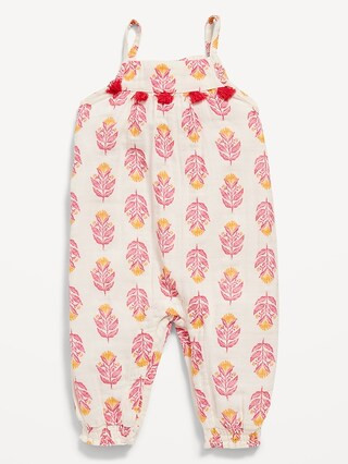 Double-Weave Tassel-Trim Cami Jumpsuit for Baby | Old Navy (US)