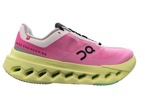 On Women's Cloudsurfer Next 1 Sneakers, Pink/Limelight, 7.5 Medium US | Amazon (US)