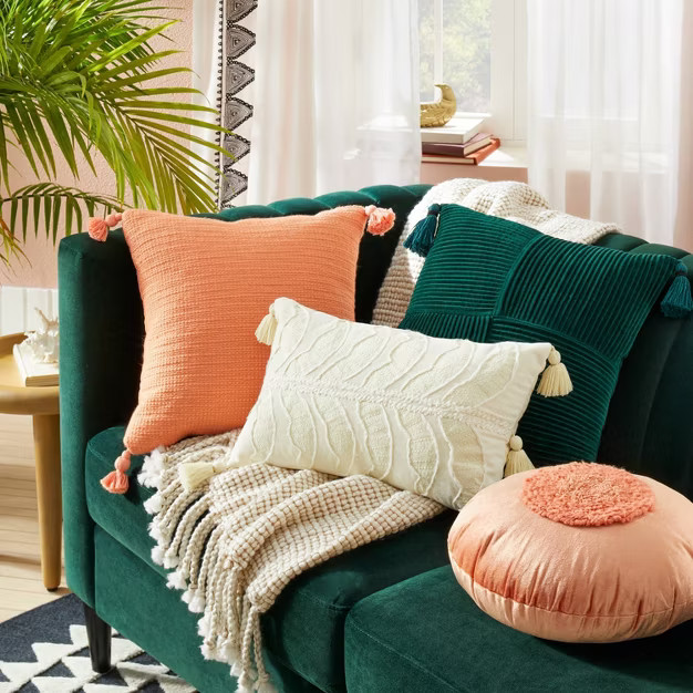 Textured Solid Square Throw Pillow - Opalhouse™ designed with Jungalow | Target