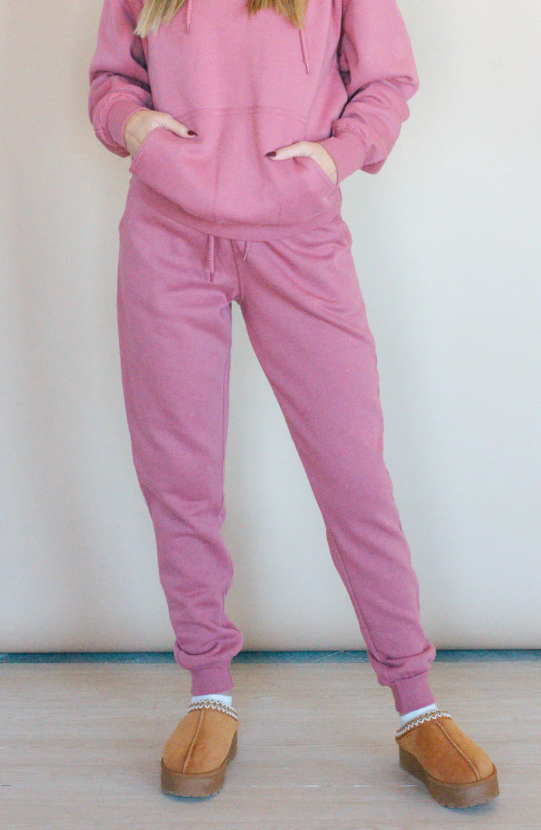 Most Wonderful Time Rosy Pink Jogger Pant | Apricot Lane Boutique