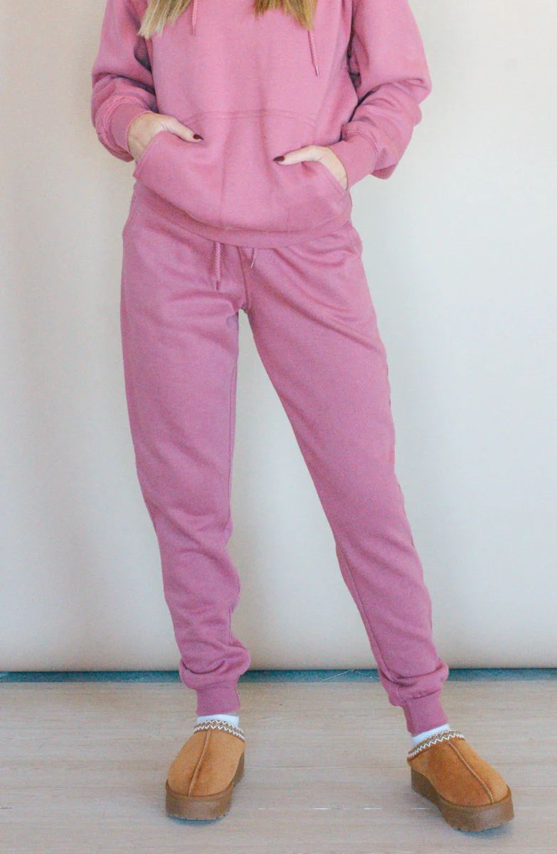 Most Wonderful Time Rosy Pink Jogger Pant | Apricot Lane Boutique