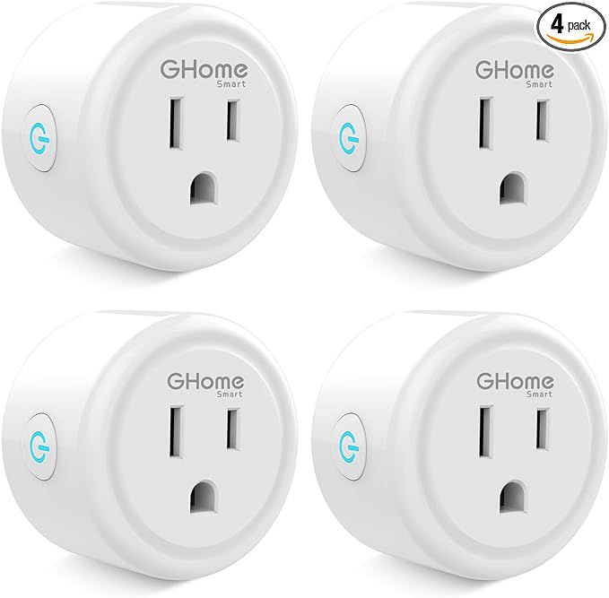GHome Smart Mini Smart Plug, 2.4G Wi-Fi Outlet Socket Compatible with Alexa and Google Home Smart... | Amazon (US)