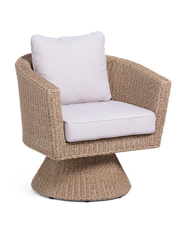 35x33 Outdoor Wicker Swivel Chair | TJ Maxx