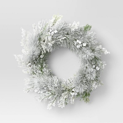 Christmas Heavy Flocked Artificial Wreath - Threshold™ | Target