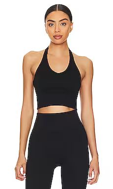 WellBeing + BeingWell Stretchwell Terra Halter Tank in Black from Revolve.com | Revolve Clothing (Global)
