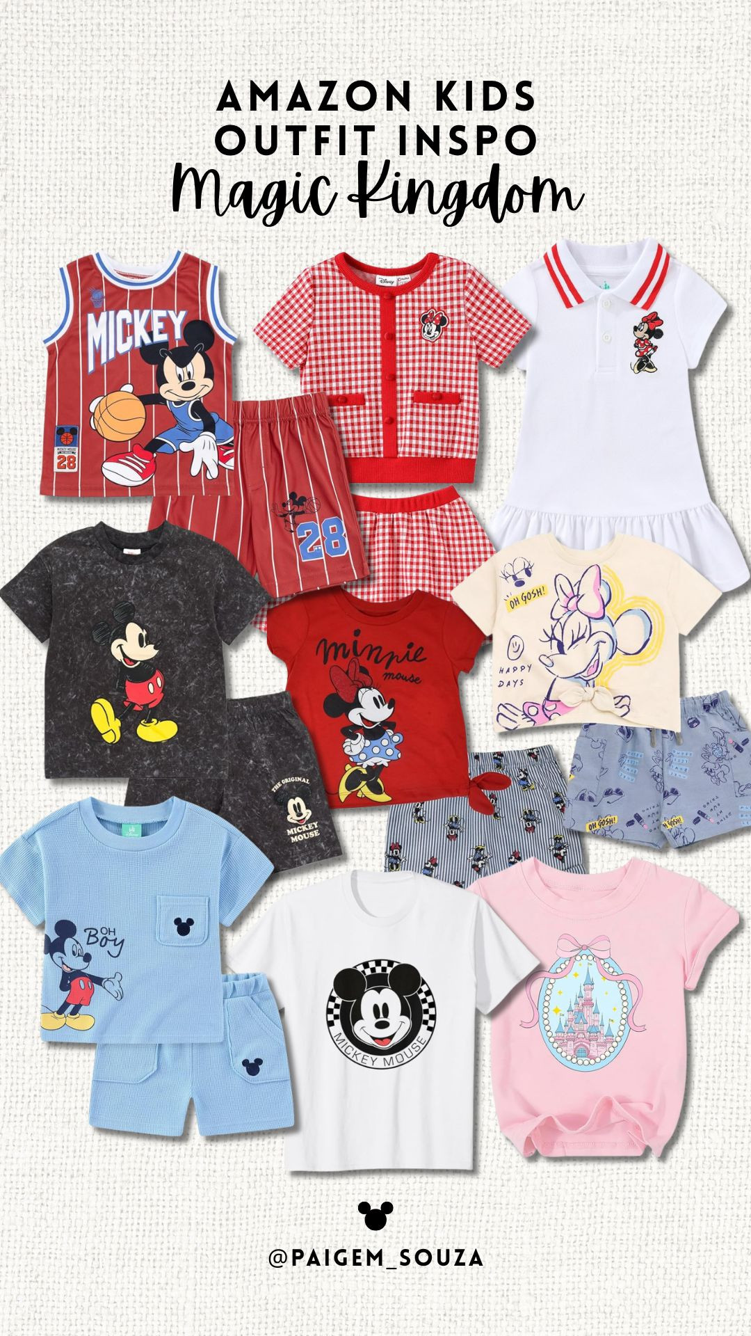 Amazon kids outfit inspo for Magic Kingdom days. ✨ Cute and comfy outfits for boys and girls featuring Mickey and Minnie sets, graphic tees, matching shorts, soft two-piece lounge sets and easy park dresses. Lightweight fabrics, breathable fits and playful character prints perfect for long stroller days, castle photos and meeting characters.

Magic Kingdom kids outfits, toddler Disney outfits, boys Disney outfit ideas, girls Disney dresses, Mickey Mouse toddler clothes, Minnie Mouse outfits, Disney matching sets for kids, comfortable park outfits for toddlers, Amazon Disney kids finds, family Disney trip outfit ideas, affordable clothing finds. 

 #LTKootd #LTKTravel #LTKKids