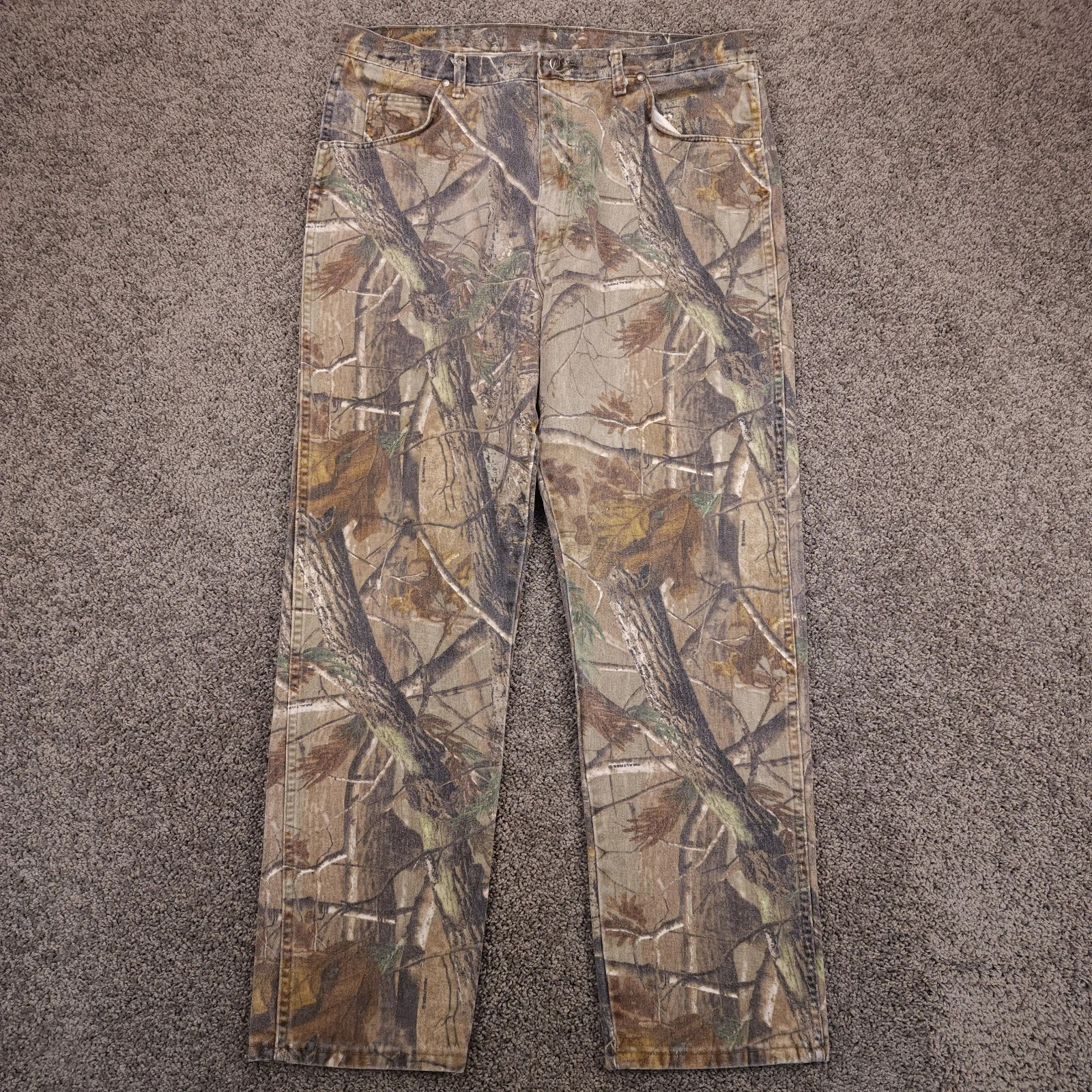 Wrangler Pro Gear Camo Jeans 38x33 Realtree Work Hunting Y2K Thick PG001AP | eBay US