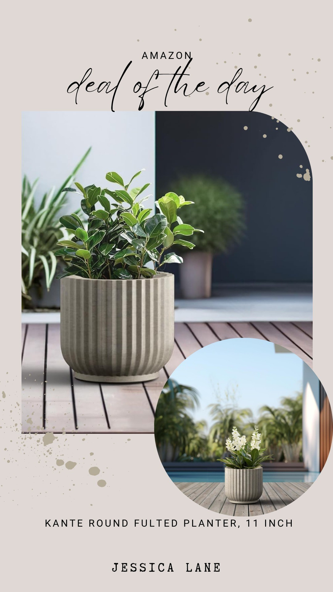 Elevate your plant game with this 11-inch fluted round planter. The vertical ridges add a sophisticated architectural touch to your indoor or outdoor greenery.#amazonfinds #planters #homestyle #modernhome

#LTKSaleAlert #LTKHome #LTKSeasonal