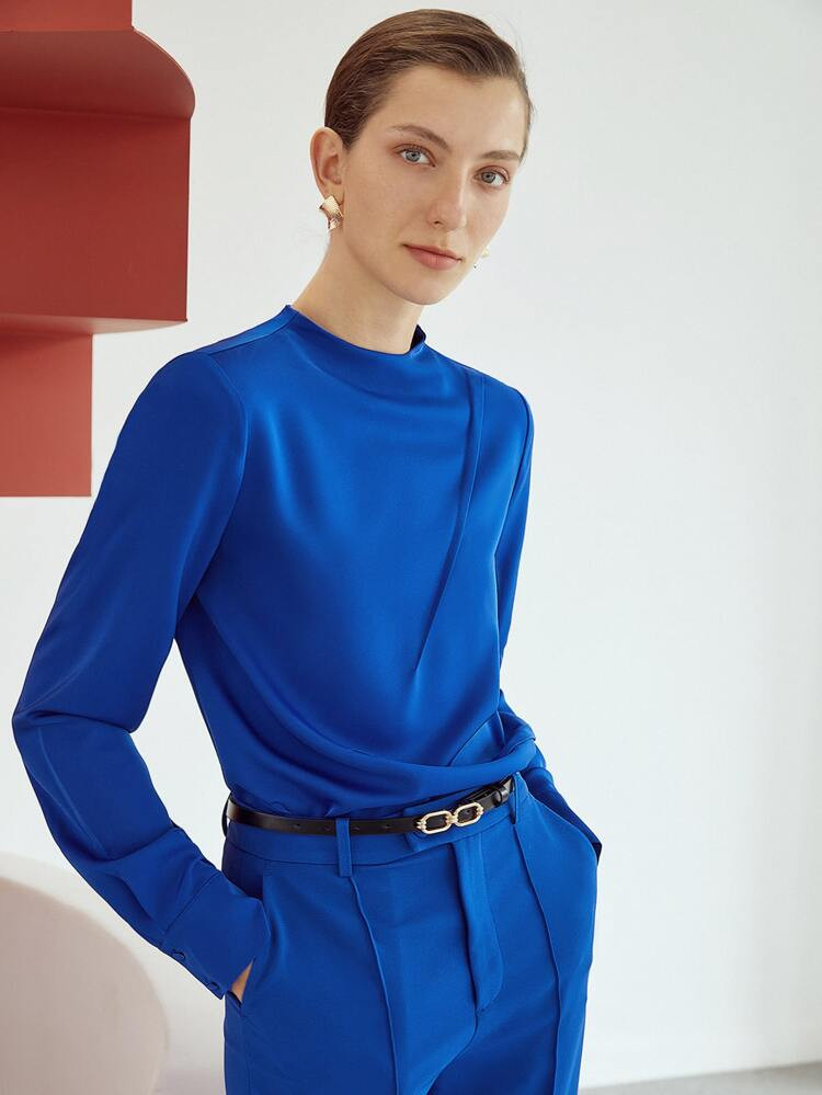 MOTF PREMIUM DRAPED BLOUSE | SHEIN