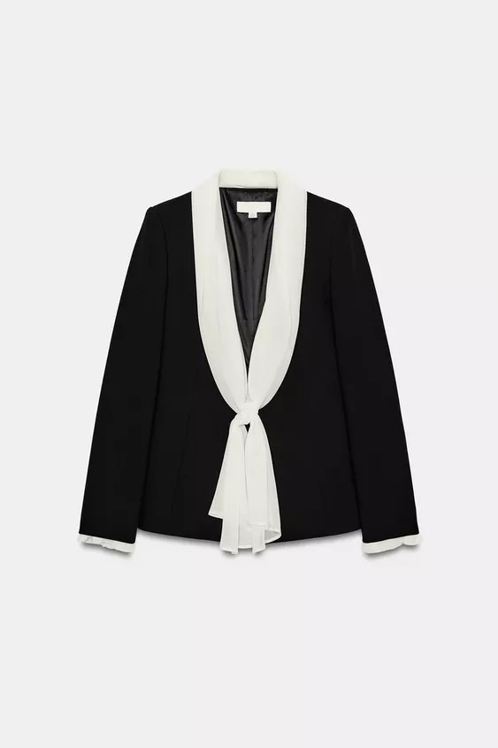 SCARF TIE BLAZER | Zara UK