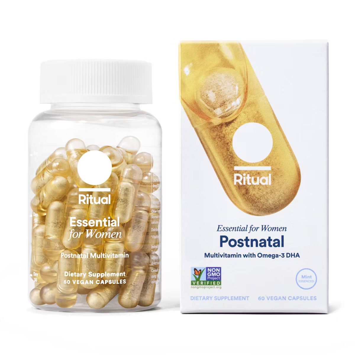Ritual Essential Vegan Postnatal Multivitamin Capsules - Mint - 60ct | Target