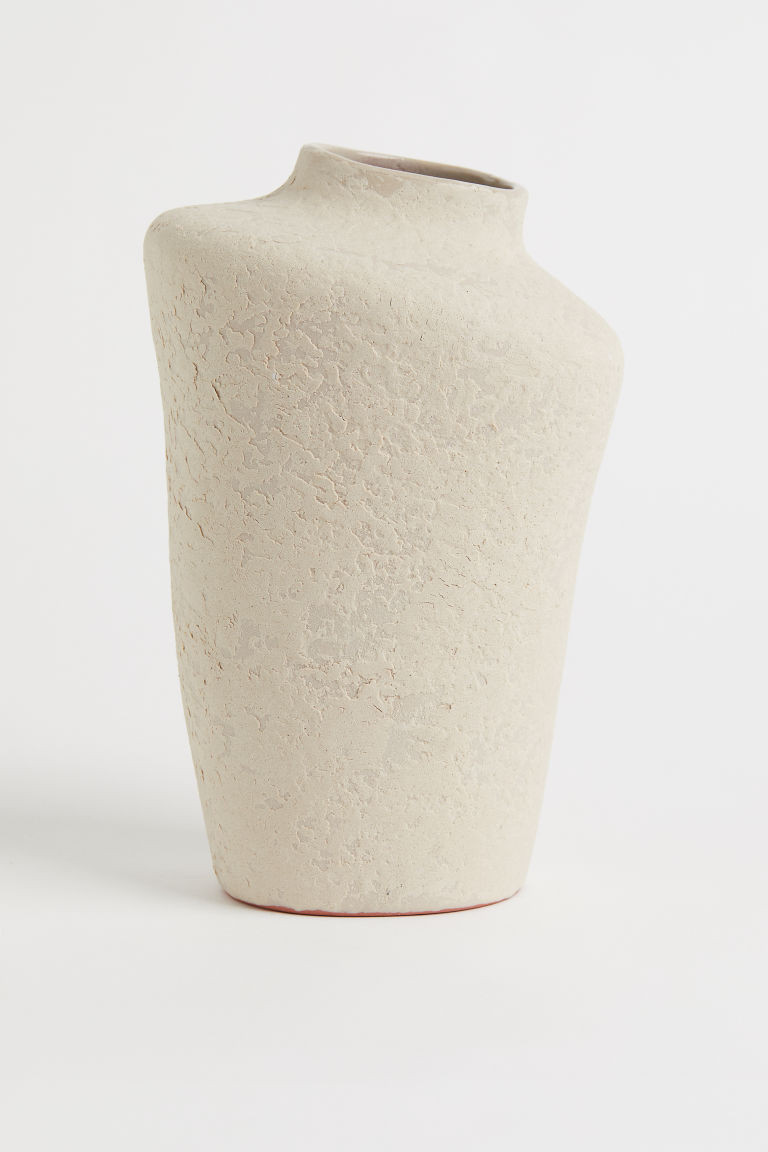 H & M - Tall Terracotta Vase - White | H&M (US + CA)