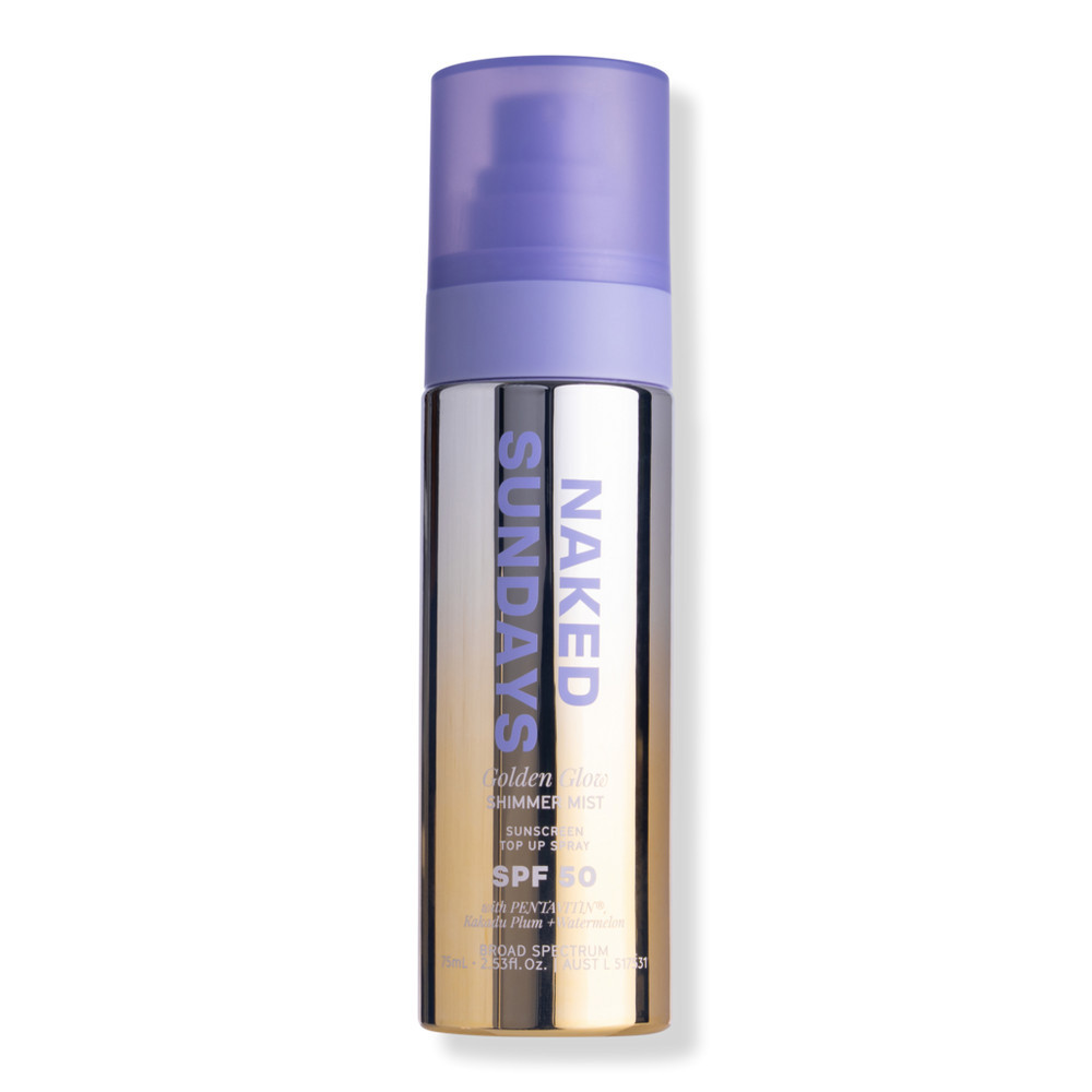 Naked Sundays SPF50 Golden Glow Glitter Sunscreen Spray | Ulta