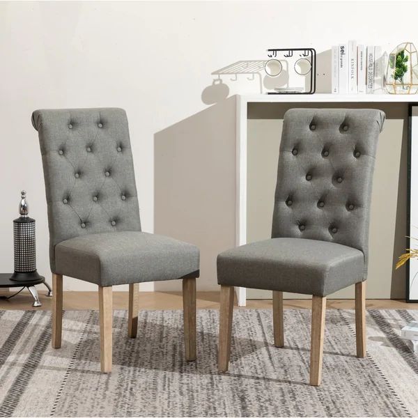 Copper Grove Schwalbach Wood Tufted Parsons Dining Chairs (Set of 2) | Bed Bath & Beyond