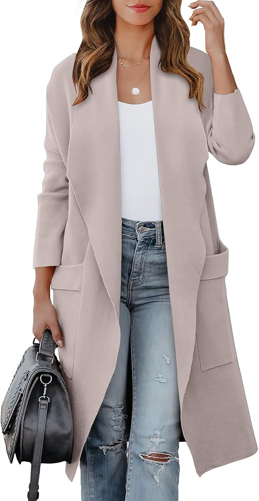 ANRABESS Women's Long Cardigan Sweater 2025 Fall Fashion Casual Oversized Knit Open Front Coatiga... | Amazon (US)