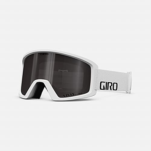 GIRO Blok Ski Goggles - Snowboard Goggles for Men & Youth - White Wordmark Strap with Vivid Smoke Lens | Amazon (US)