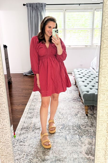 Similar to the Free People Dress, this is a thinner material and a bit longer and under $35. 
Fits TTS.
Shoes, go up half a size for wide feet. TTS for narrow feet. 

#LTKfindsunder100 #LTKfindsunder50 #LTKmidsize