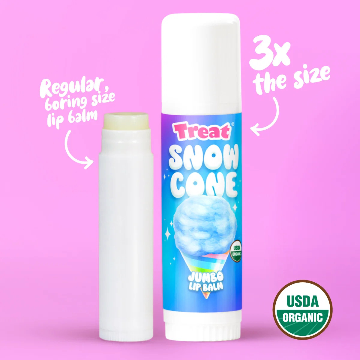 Snow Cone Jumbo Organic Lip Balm | Treat Beauty