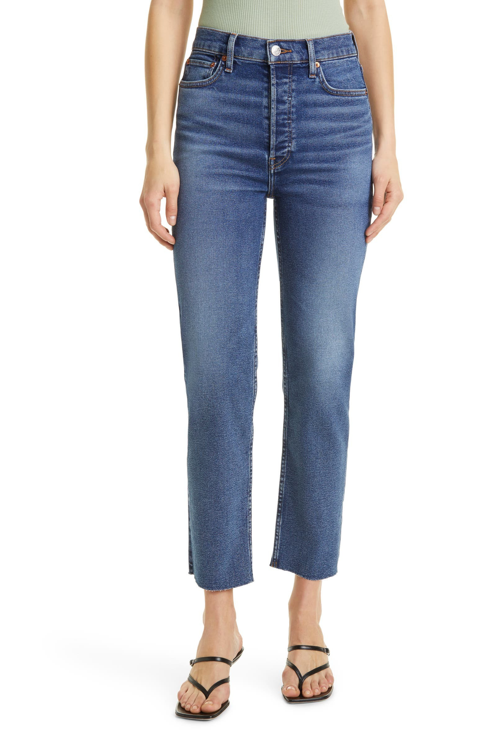 '70s High Waist Ankle Stovepipe Jeans | Nordstrom