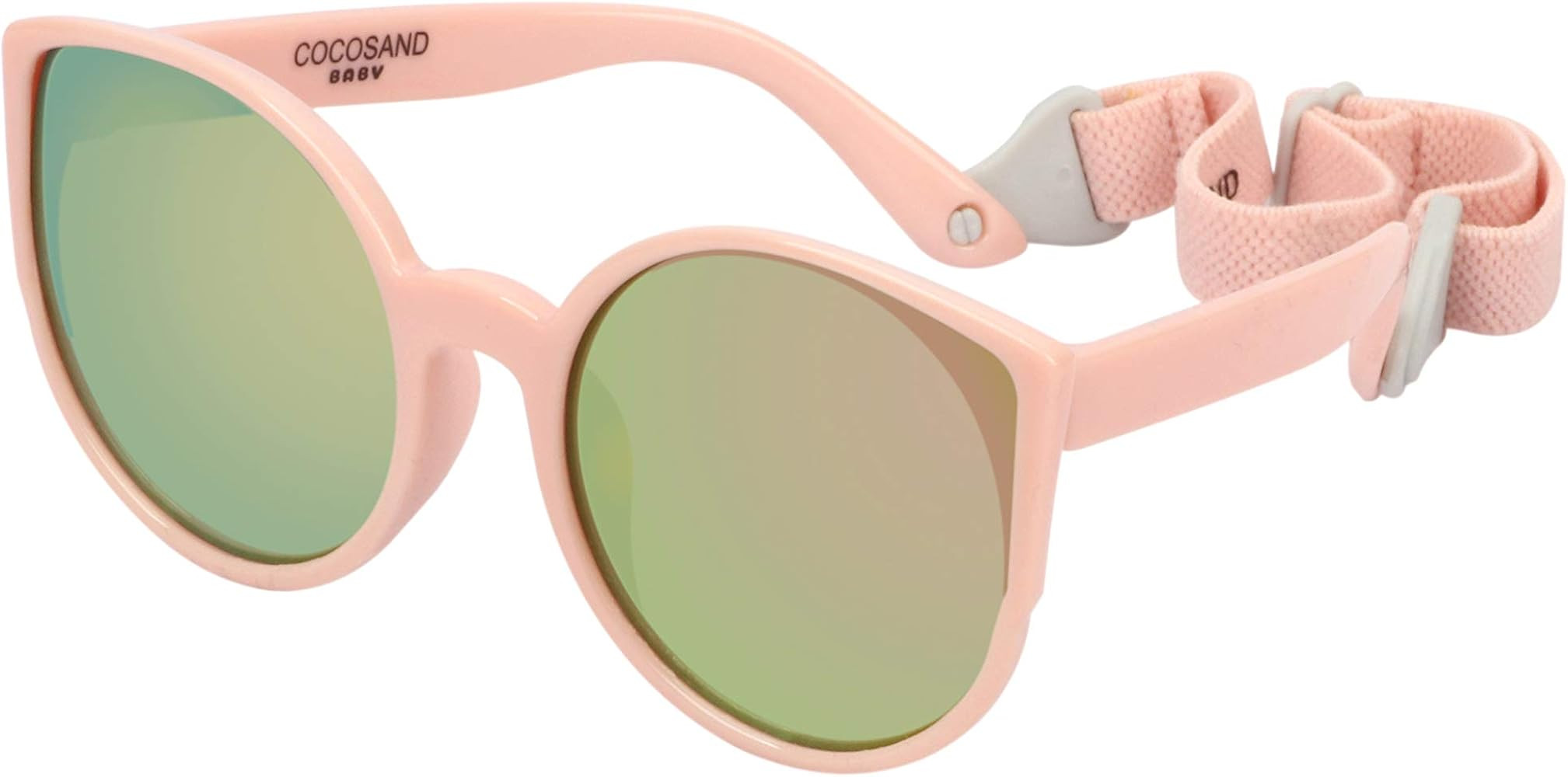 COCOSAND Baby Sunglasses with Strap Cateye Style UV400 Protection for Age 0-24months | Amazon (US)