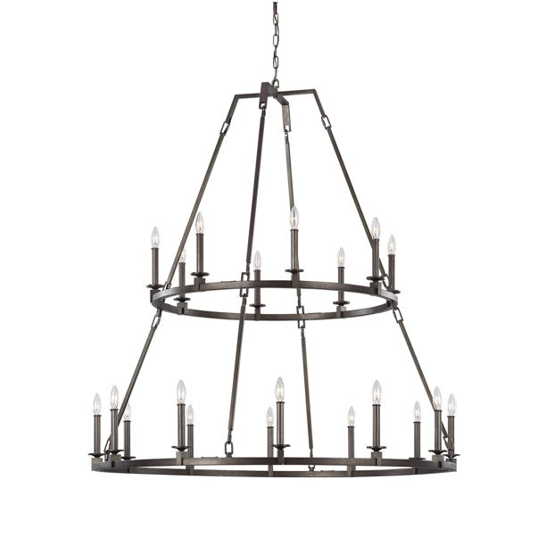 Feiss F3217/20 Landen 20 Light 48" Wide Taper Candle Chandelier - Smith Steel | Walmart (US)