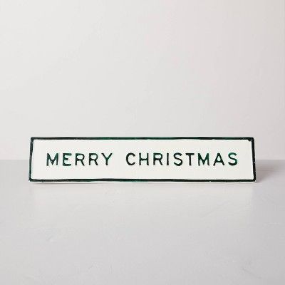 Merry Christmas Wall Décor Cream/Green - Hearth & Hand™ with Magnolia | Target