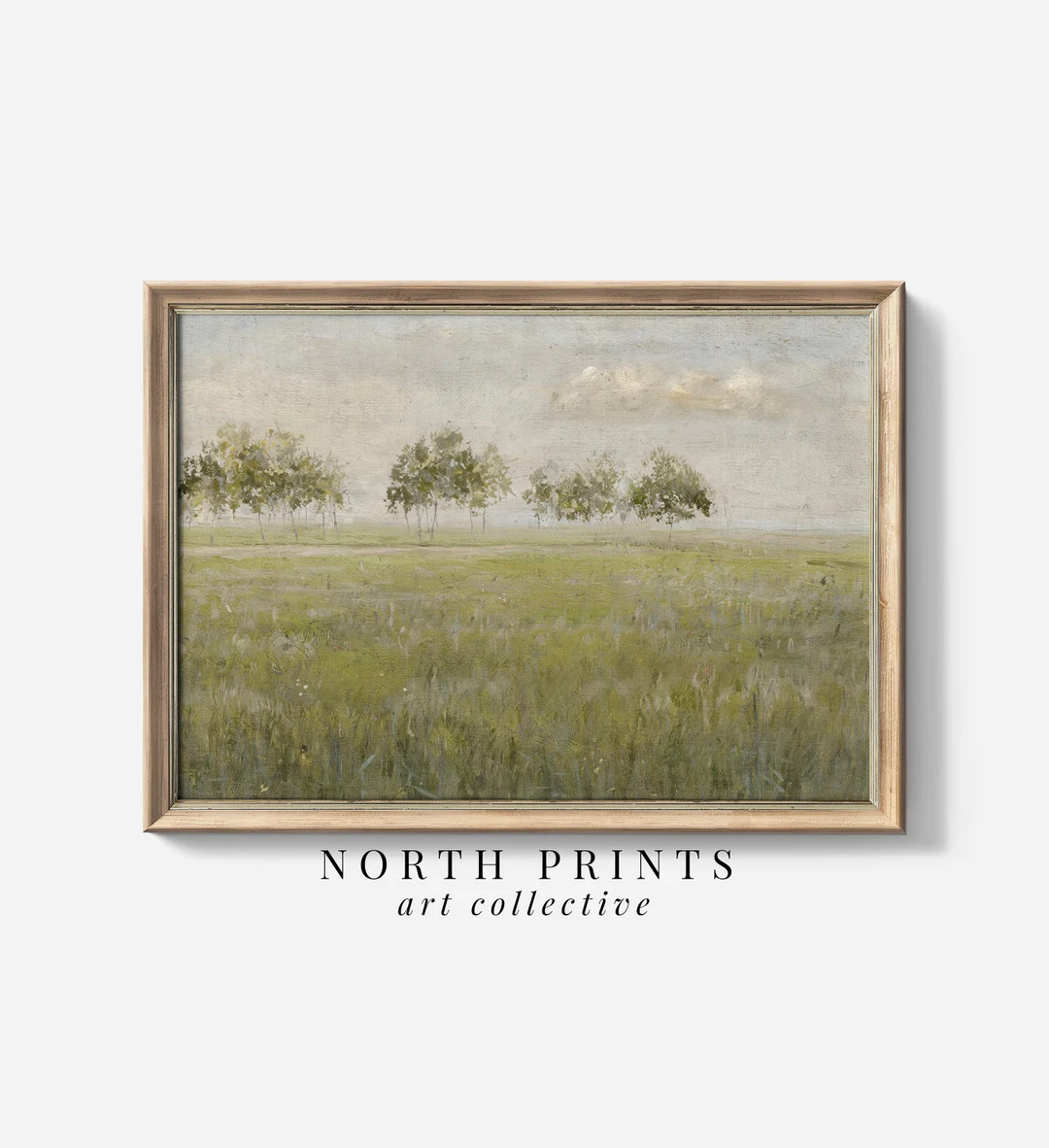 Vintage Spring Landscape Painting: Farmhouse Printable Art (Digital Download) 6-155 | Etsy (Global)