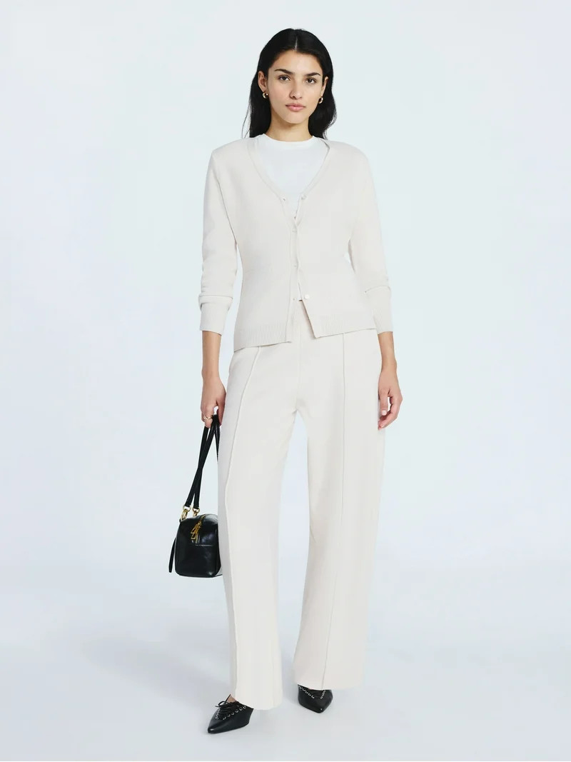 Scoop Women's Sweater Knit Barrel Pants, Sizes XS-XXL | Walmart (US)